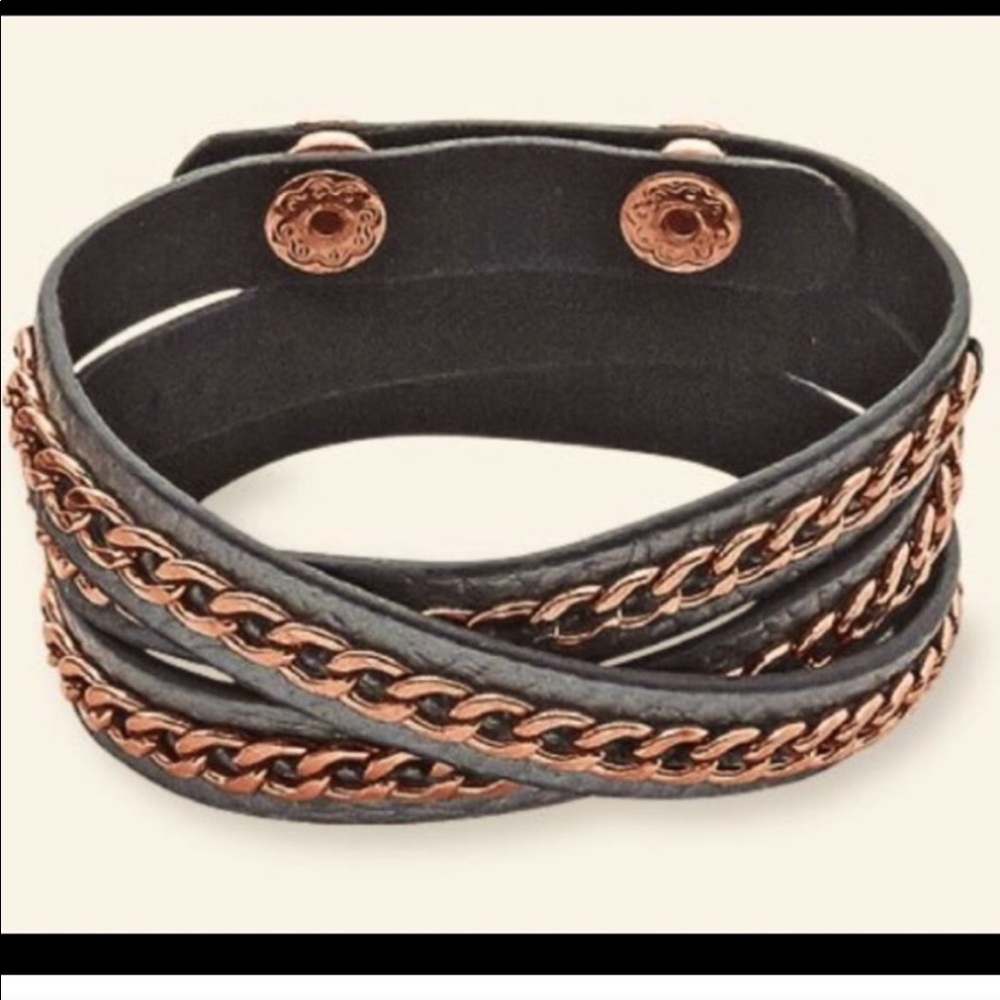 Premier jewelry On the Edge rosegold chain wrap bracelet
